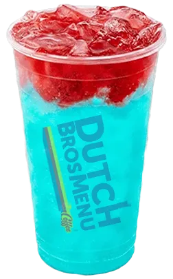 Dutch Bros Blue Lagoon Fizz w/ Strawberry Fruit