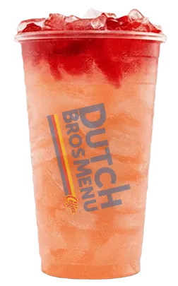 Dutch Bros Watermelon Fizz w/ Strawberry Fruit
